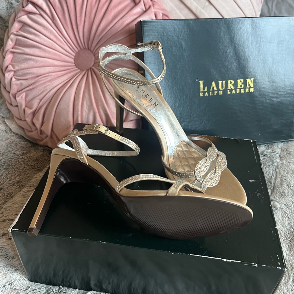 Lauren Ralph Lauren Metallic Strappy Sandals